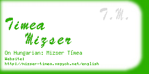 timea mizser business card